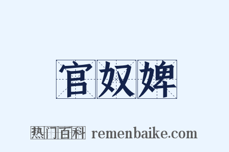 官奴婢是什么意思的图片